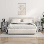 vidaXL Cabinet de chevet avec tiroir 2 Pièces Gris Sonoma 40 x 31 x 60 cm