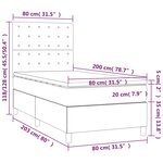 vidaXL Sommier à lattes de lit et matelas et LED Bleu foncé 80x200 cm
