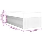 vidaXL Cadre de lit avec matelas Bleu 80 x 200 cm tissu