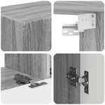 vidaXL Ensemble meuble TV 3 Pièces Gris Sonoma Bois d'ingénierie