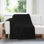 vidaXL Couvertures à jeter 6 Pièces Noir 200 x 150 cm Toison