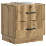 vidaXL Cabinet de chevet 2 Pièces Chêne artisanal 43 x 34 5 x 44 5 cm