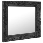 vidaXL Miroir mural style baroque 60x60 cm noir