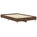 vidaXL Cadre de lit sans matelas chêne marron 135x190 cm