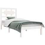 vidaXL Cadre de lit sans matelas blanc 90x200 cm bois de pin massif