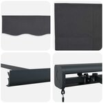 vidaXL Auvent Rétractable Anthracite et gris 400 × 300 cm
