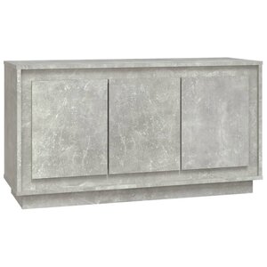 vidaXL Buffet gris béton 102x35x55 cm bois d'ingénierie