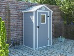 Abri de jardin résine "texas" - 1.34 m² - 103 x 130 x 203 cm - gris