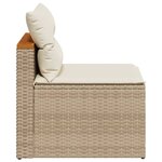 vidaXL Canapés de jardin sans accoudoirs avec coussins 2 Pièces beige