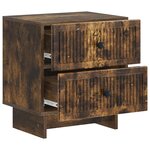 vidaXL Cabinet de chevet 2 Pièces Chêne fumé 43 x 34 5 x 47 5 cm