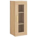 vidaXL Buffet haut Chêne sonoma 34 5x34x180 cm Bois d'ingénierie