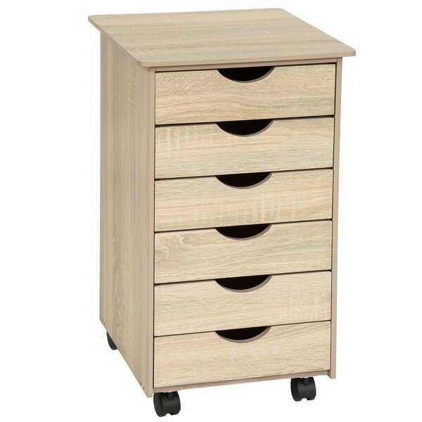 Caisson de bureau meuble en bois marron chêne clair 0508103