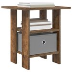 vidaXL Table de chevet Chêne fumé 41 x 40 x 45 cm Bois d'ingénierie