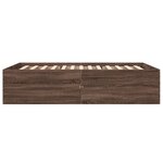 vidaXL Cadre de lit chêne marron 135x190 cm bois d'ingénierie