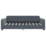 vidaXL Lit de jour avec matelas gris foncé 90x190 cm velours