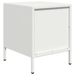 vidaXL Tables de chevet 2 Pièces blanc 35x39x43 5 cm acier