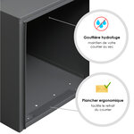 Boîte aux lettres Soléa  2 portes Gris anthracite aspect sablé REN 0206MS