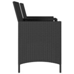 vidaXL Canapé de jardin 2 places avec table et coussins résine tressée