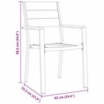 vidaXL Ensemble de salle à manger pour jardin 3 Pièces Noir HDPE