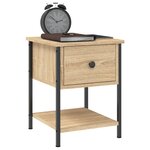 vidaXL Table de chevet chêne sonoma 34x35 5x45 cm bois d'ingénierie