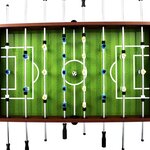 Vidaxl table de football acier 60 kg 140 x 74 5 x 87 5 cm marron