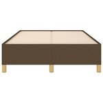 vidaXL Cadre de lit Marron foncé 120x200 cm Tissu