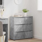 vidaXL Armoire de rangement Gris béton 80 x 31 x 81 cm