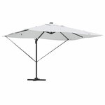vidaXL Parasol 352 x 251 x 265 cm Polyester et Aluminium Sable