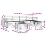 vidaXL Ensemble de canapés d'extérieur 6 Pièces Blanc