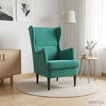vidaXL Fauteuil Turquoise Velours