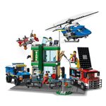 Lego 60317 city la course-poursuite de la police a la banque  jouets drone et 2 camions pour enfants +7 ans  sets d'aventures