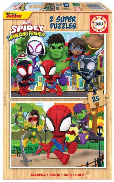 2 X 25 pieces puzzle Spidey