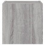 vidaXL Meubles TV muraux et lumières LED 2Pièces sonoma gris 30 5x35x30cm