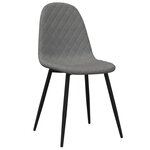vidaXL Chaises à manger lot de 4 Gris clair Velours