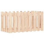 vidaXL Lit surélevé de jardin design de clôture 100x50x50cm pin massif