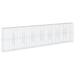 vidaXL Panier gabion avec couvercle 800x50x200 cm fer galvanisé
