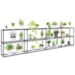 vidaXL Support de plantes à 3 niveaux Noir 400 x 32 x 104 cm Acier