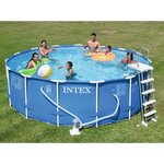 Kit piscine tubulaire INTEX Frame - Ronde - Métal - 457,2 x 121,92 cm