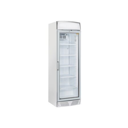 Armoire à boisson réfrigérée vitrée verticale avec panneau publicitaire - 350 l - cool head - r600a - acier inoxydable1595vitrée/ba