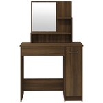 vidaXL Ensemble de coiffeuse Chêne marron 86 5x35x136 cm