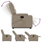 vidaXL Fauteuil inclinable de massage Cappuccino Similicuir