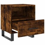 vidaXL Tables de chevet 2Pièces chêne fumé 40x35x47 5cm bois d’ingénierie