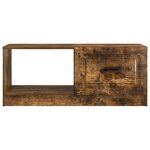 vidaXL Table basse Chêne fumé 90 x 50 x 37 cm Bois d'ingénierie
