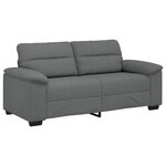 vidaXL Canapé à 2 places gris foncé 180x81x84 cm tissu