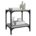 vidaXL Meuble TV Sonoma gris 40x33x41 cm Bois d'ingénierie et acier