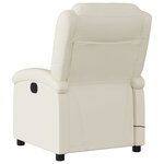 vidaXL Fauteuil inclinable de massage Crème Similicuir