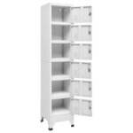 vidaXL Armoire à casiers Gris clair 38x40x180 cm Acier