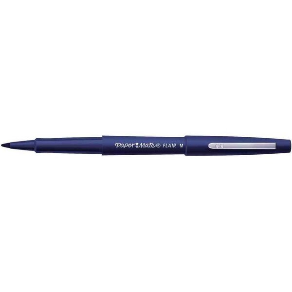 Stylo Feutre Flair Original Nylon Pointe Moyenne Bleu marine Paper Mate