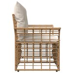 vidaXL Loveseat d'extérieur 2 Pièces Blanc Naturel et Crème polyrotin