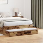 Tiroirs de lit vidaXL en vieux bois 120x36 5x16 5 cm en bois manufacturé